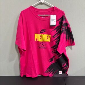 Nike Premier Football Training Gear T Shirt Men's XXL Loose Fit Pink Black